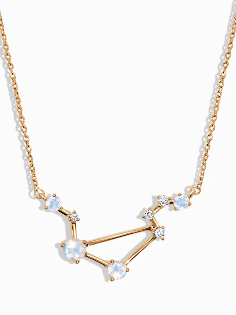 Moon Magic Jewelry Moonstone Libra Zodiac Constellation Necklace